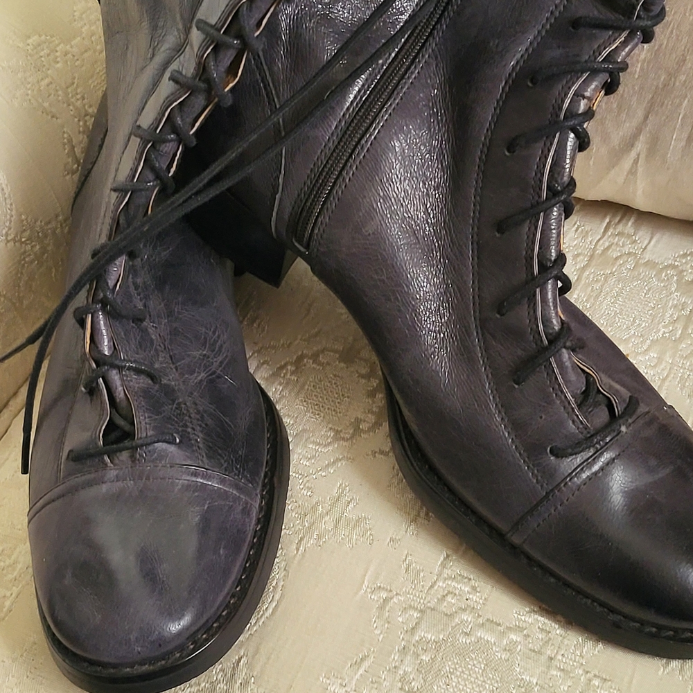 Rockport Black Combat Style Leather Boots